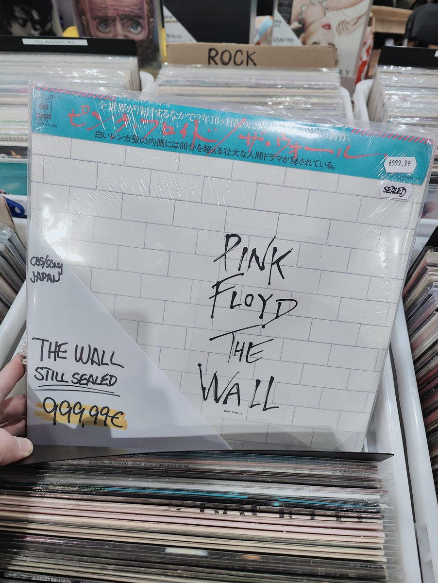 €1000 (!) for a sealed Japanese vinyl pressing of #PinkFloyd's The Wall. 🤔 #SDEinDenBosch #RecordFair