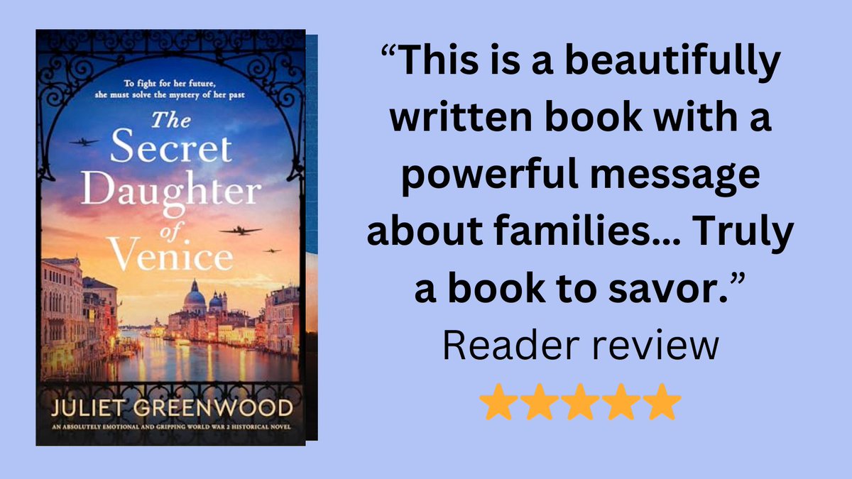 “This is a beautifully written book with a powerful message about families… Truly a book to savor.” Reader review, ⭐⭐⭐⭐⭐amazon.com/Secret-Daughte… @julietgreenwood