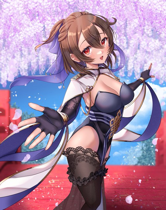 シャリーファちゃん 藤の下で漢服デート 