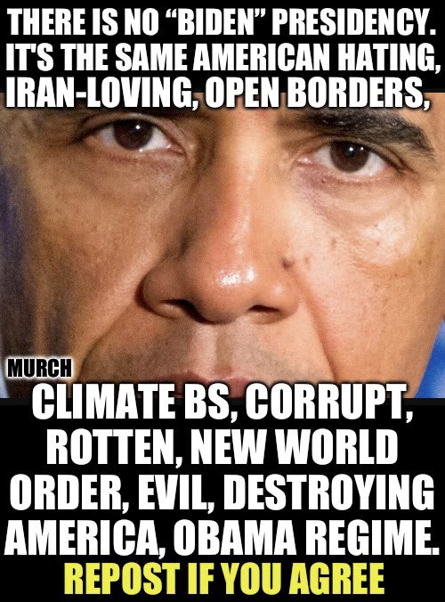 Third term shadow presidency is in full affect and world war three is on the way. Who agrees that Obama is in control and running this shit show? 🙋‍♂️