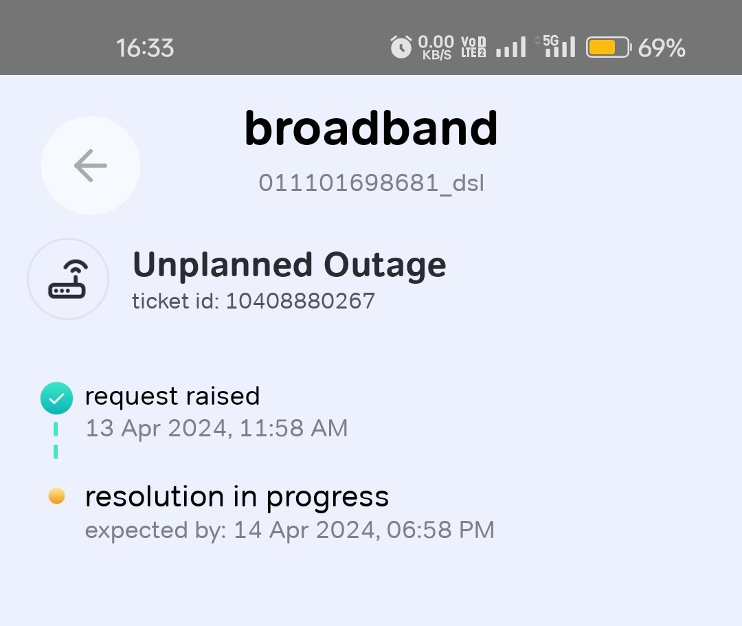 SlyShaiL's tweet photo. Is Airtel sleeping over Broadband issues, no fix in the past 24 hours, no response, no option to call Broadband helpline in IVR, only extended resolution turnaround time upon multiple attempts to have the issue resolved #Airtel https://t.co/zlI7PNkbYQ