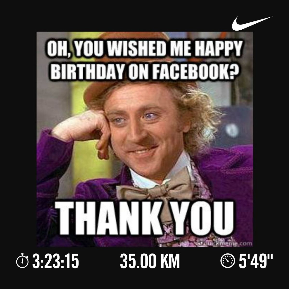 dpdanelon's tweet photo. Please accept my deep gratitude for the many AI generated birthday greetings received. 😉 Ran 35 km with #NRC https://t.co/aU7YeCsV6y