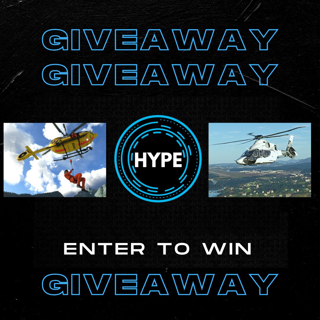 Join this month's giveaway for a chance to win a free HPG aircraft of your choice! Take to the skies of #MicrosoftFlightSimulator in our HPG H145, HPG H160 or the HPG Hot Air Balloon! 

🎁ENTER TO WIN: gleam.io/WFsnW/hype-per…