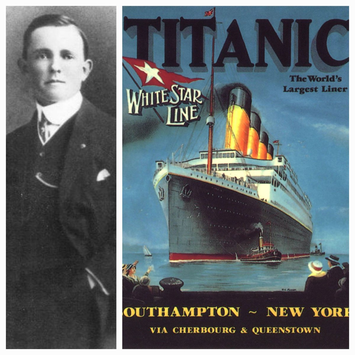 #otd in 1912 the RMS Titanic sank with the loss of nearly 1500 lives , one survivor was young Daniel Buckley from Cork who sought to make his fortune in America. Buckleys luck wouldn't last as he died in WW1 serving for his newly adopted country.