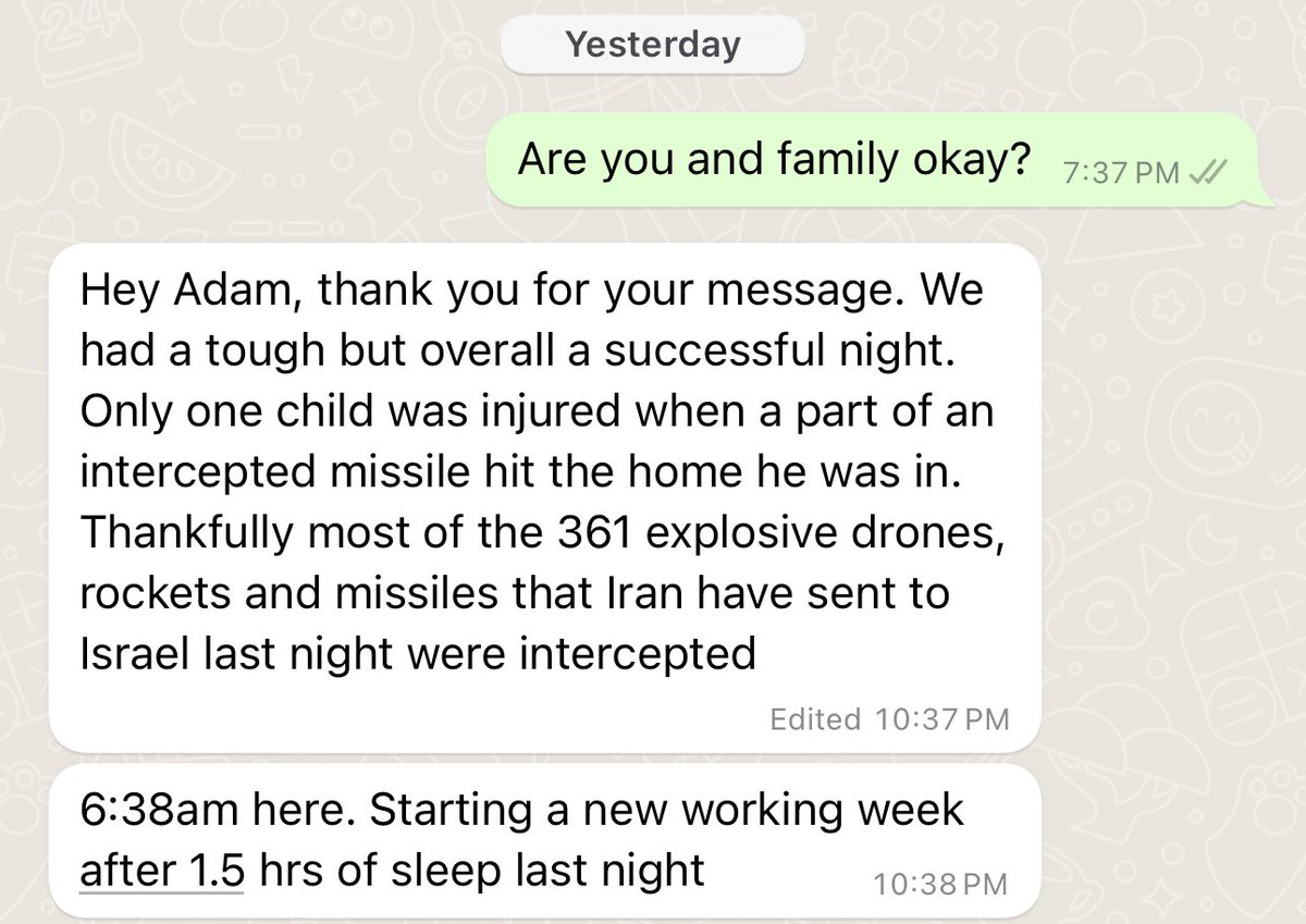I’ve been in contact with my good friend and former flight instructor in Israel. This is the latest from him sent to me lastnight. 👀 ⬇️