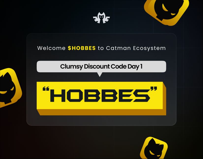 🐾 Clumsy Discount Code Day 1! Welcoming @HobbesOnSolana community to be a part of the CATMAN Ecosystem 🚀 Use 'HOBBES' to trade $HOBBES while unlocking incentives and maximize your returns 👇 swap.catmanofficial.com 1️⃣ 50% Less Transaction Fee than other Swaps. 2️⃣ Access to…