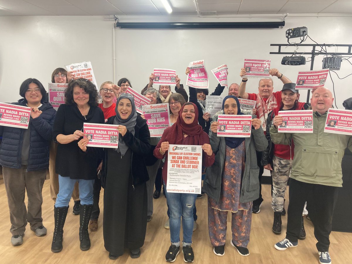 In #Southampton Labour have 37 out of 51 councillors but vote for Tory cuts & refuse to call for ceasefire in Gaza! Make a difference! In Bevois ward you can elect a fighting anti-cuts, anti-war socialist councillor who won’t vote for cuts! #VoteTUSC #SocialistSunday