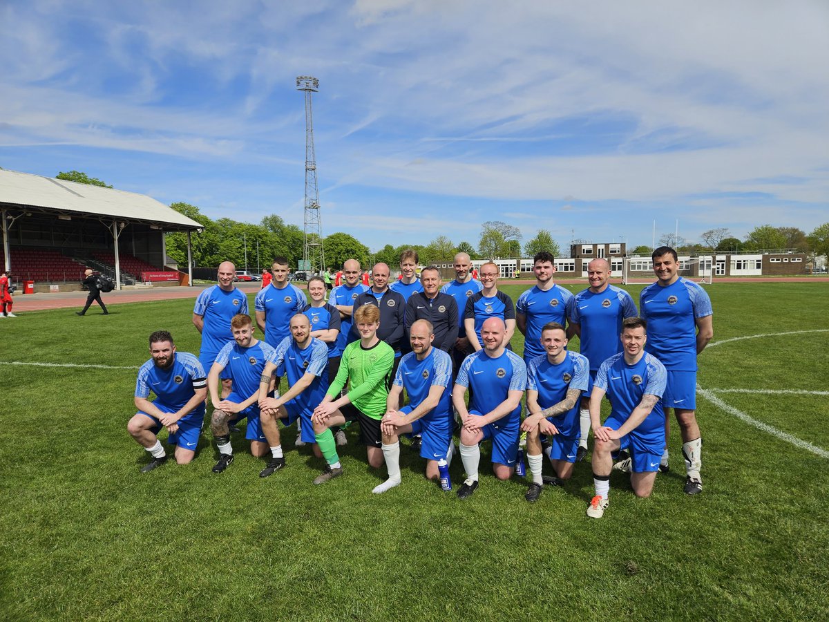 RNRRMRFootball's tweet photo. Final score Army 8 - 1 Navy. This is the first Maritime Reserves Football match. Valiant effort from the lads, up against an experienced Army Team. The first of many matches. Well played @Armyfa1888 Thank you for hosting the match @RNReserve
 @RM_Reserves @NavyFootball1 https://t.co/kWP0njC0Ka