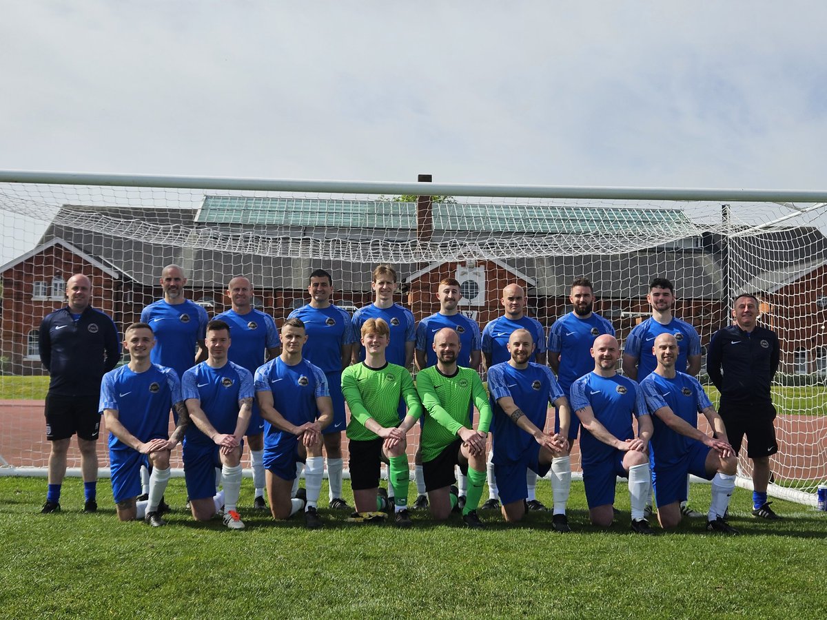RNRRMRFootball's tweet photo. Final score Army 8 - 1 Navy. This is the first Maritime Reserves Football match. Valiant effort from the lads, up against an experienced Army Team. The first of many matches. Well played @Armyfa1888 Thank you for hosting the match @RNReserve
 @RM_Reserves @NavyFootball1 https://t.co/kWP0njC0Ka