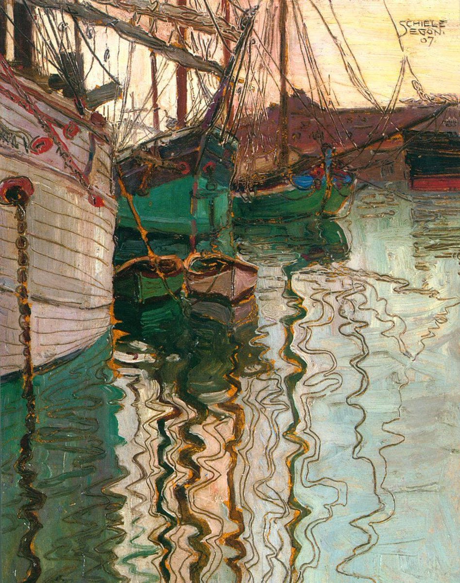 Egon Schiele (1890-1918): 'The Port of Trieste,' 1907