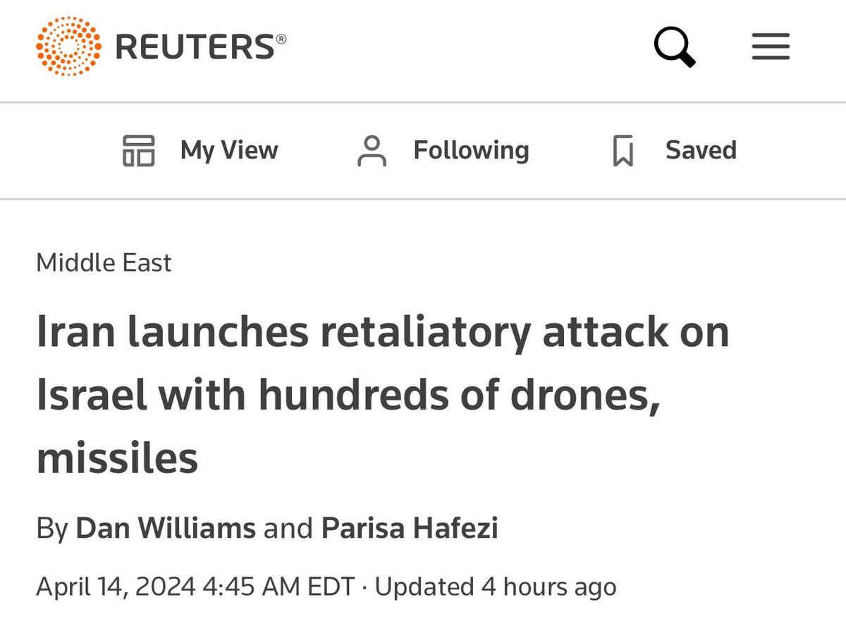 No @Reuters It was not a “retaliatory” attack. Stop doing the terrorist regime’s bidding.