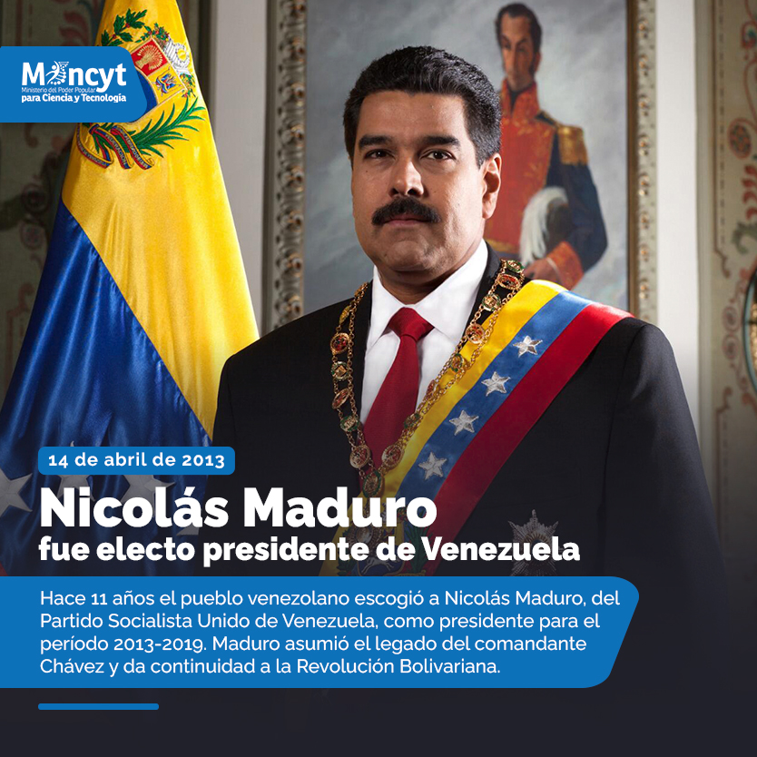 #Efemérides | #14Abr Nicolás Maduro es electo presidente de la República Bolivariana de Venezuela 🇻🇪 #DaleConMaduro