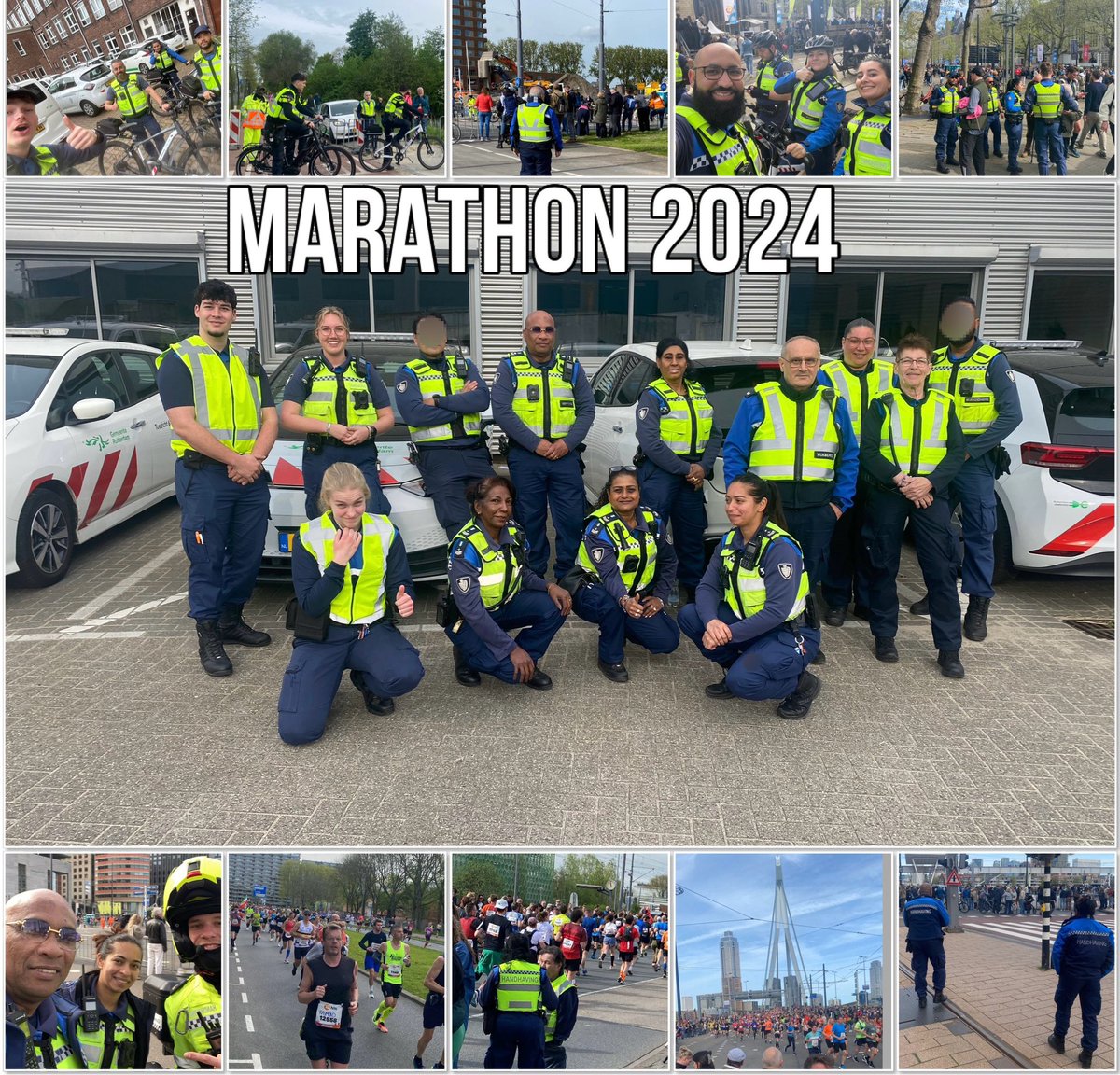 #Marathon 2024 #Rotterdam, in Zuid bleef de sfeer gemoedelijk en gezellig met muziek tijdens de route. We kregen veel vragen over hoe men naar de snelweg kon gaan ivm alle afzettingen. #ZichtbaarAanwezig
#Gastheerschap^OS