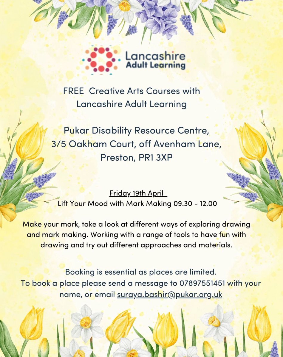 Free Creative Arts Course with Lancashire Adult Learning 🎨