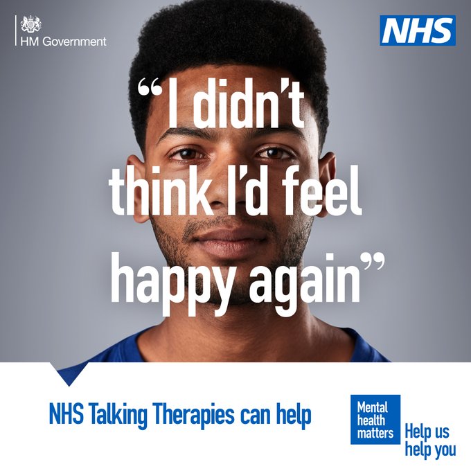 Struggling with feelings of depression, excessive worry, social anxiety, post-traumatic stress or obsessions and compulsions? NHS Talking Therapies can help. The service is effective, confidential and free. Your GP can refer you or refer yourself at nhs.uk/talk.