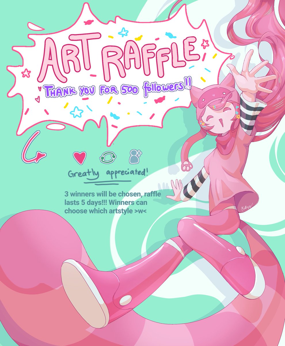 Guys... it's time...⭐ Hosting my first ART RAFFLE!!! First off, thanks so much for the 500 followers!!! Never thought this would happen...but here we are! Anyone can join!!! I'll randomly pick 3 winners! See you in 5 days 😘🌟 #ArtRaffle #artmoots #arttwt