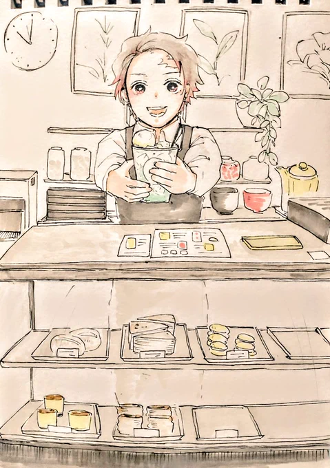 @egggggg0111 わ〜店員さんな🎴くん絶対かわいいっ!!(๑'ω`๑)♡キュン
こーんな感じですかね?!
そして🌊さんとのストーリーが始まるんですよね!!ね!!! 