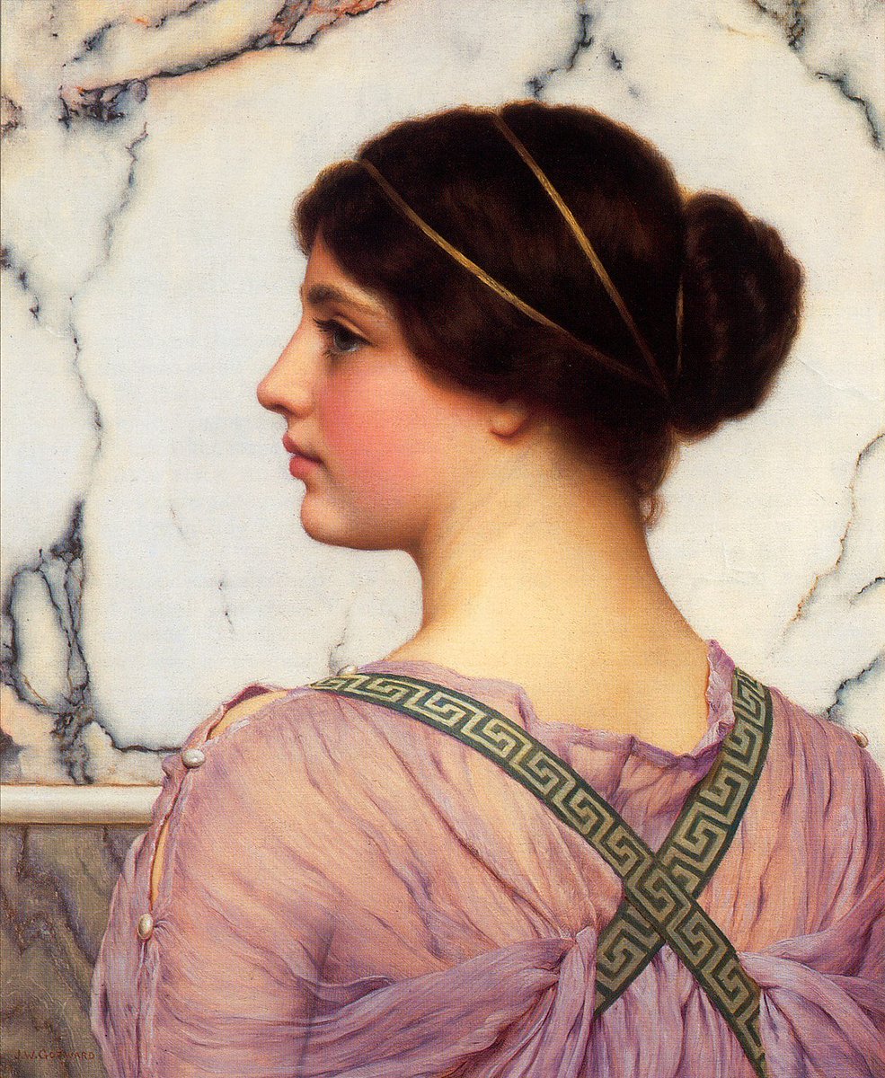 'Una joven de la antigua Grecia' del pintor John William Godward.