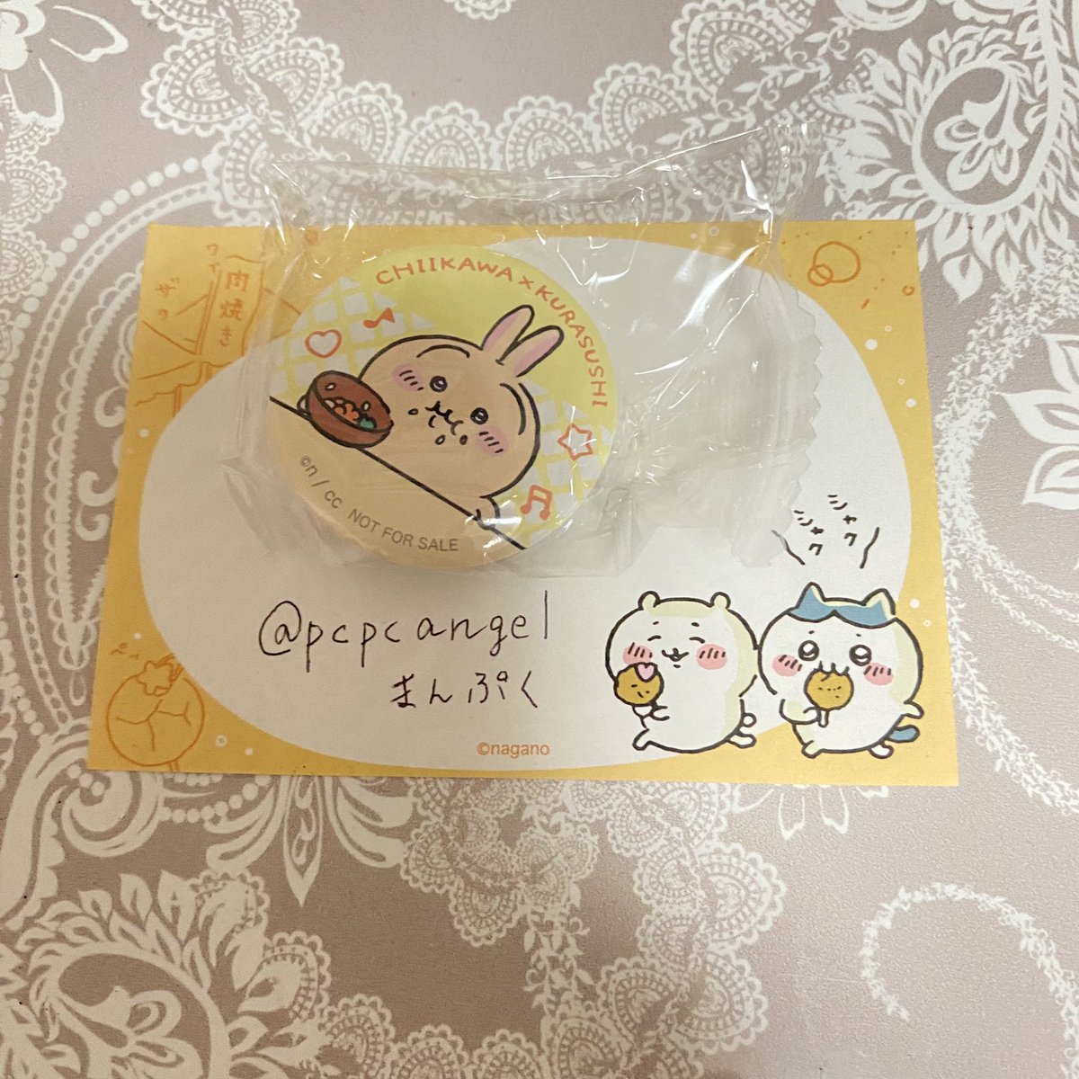pcpcangel's tweet photo. 【交換】ビッくらポン
　　　　ちいかわ × くら寿司 缶バッジ

【譲】うさぎ or くりまんじゅう

【求】ハチワレ

取引方法：郵送

検索からもお気軽にお声がけください！ https://t.co/AbFY3y81Ci