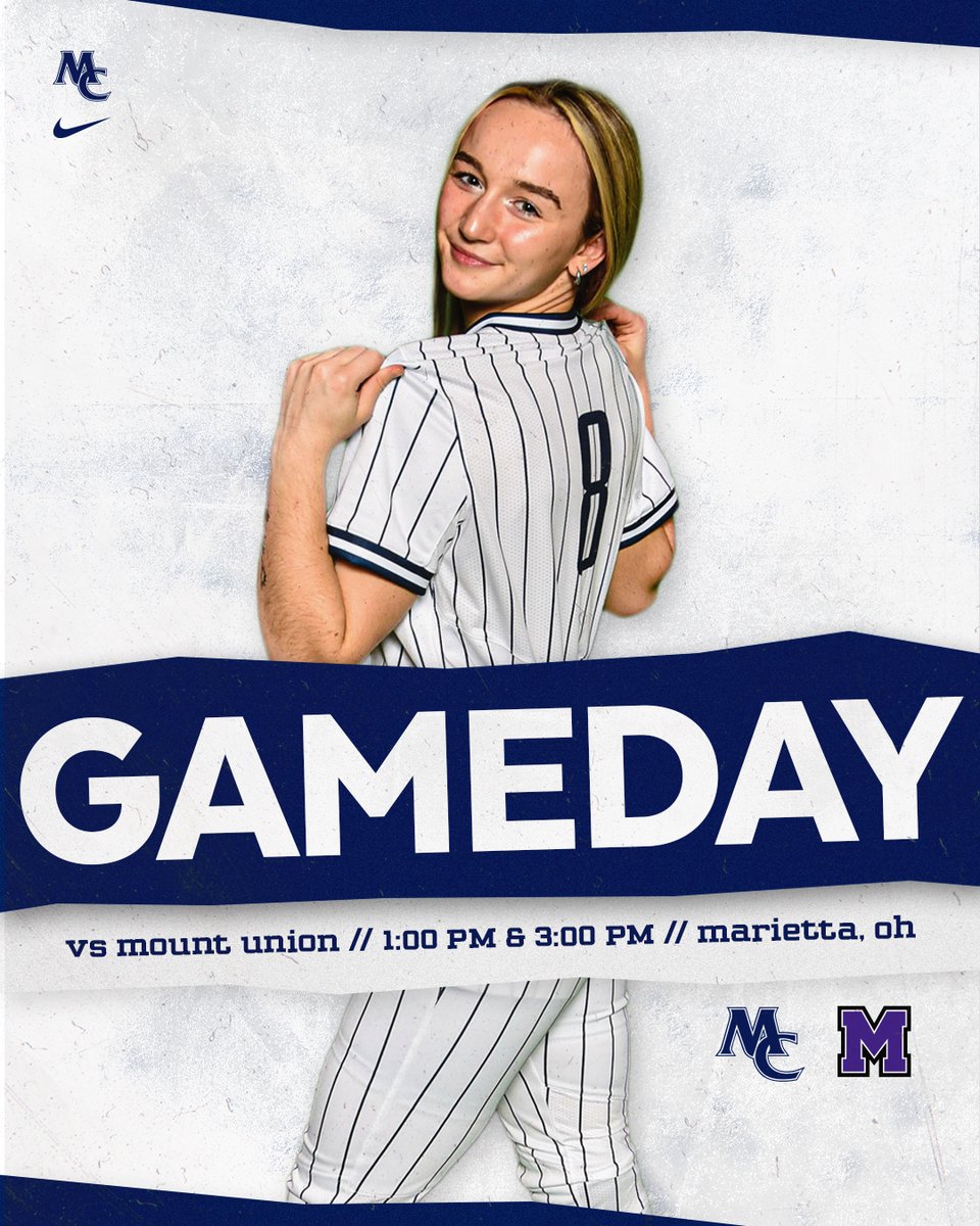 🚨🥎🚨🥎🚨

@ettasoftball hosts Mount Union today. Games will be played at Marietta Field. Come out and cheer on the Pioneers. #PioNation #BringForthAPioneer #d3softball 

⏰ 1 & 3 pm
🏟️ Marietta Field
📺 tinyurl.com/nnk9e3em
📊 tinyurl.com/2d9hmc6z