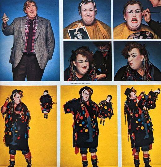 John Candy becomes Boy George for a Playboy article in 1984.