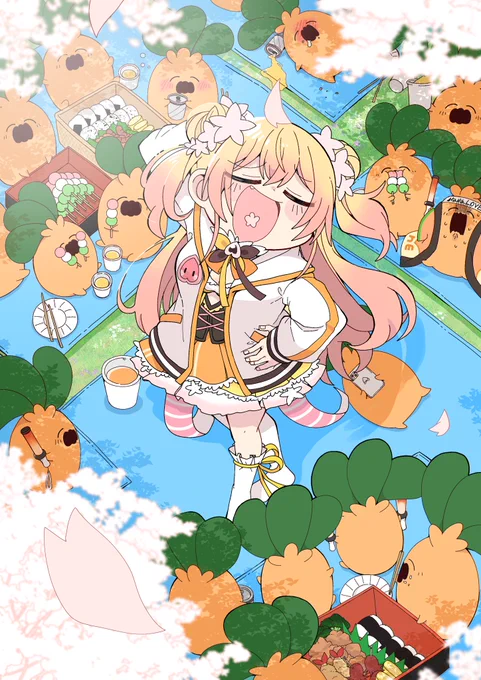 今年のお花見は桃の花で#ねねアルバム 