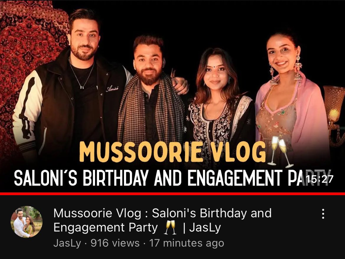 What a beautiful vlog🥹😍💃🏻❤️ Maa Shaa Allah full of love and happiness🥰 @jasminbhasin @AlyGoni #JasminBhasin #AlyGoni #JasLy #JasLyForever #JasLyians youtu.be/dLI7snpTiWM?si…