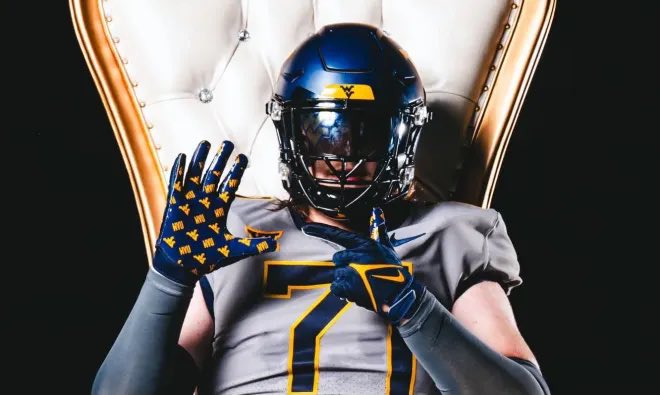 Link: rb.gy/bl6xnh OL Eidan Buchanan has a photo of himself at a #WVU football game when he was five years old. Now, he’ll have the chance to suit up for the Mountaineers.