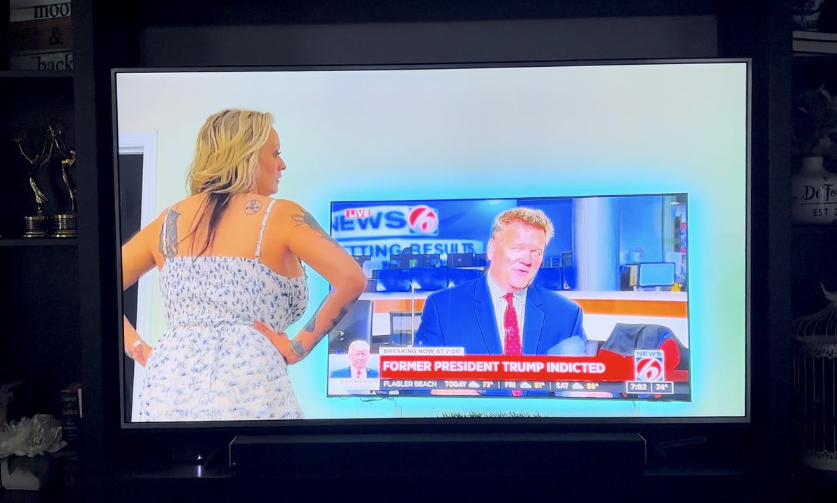 I was not expecting to make a cameo appearance in the new @StormyDaniels documentary. She was apparently watching @news6wkmg when @realDonaldTrump was indicted in the hush money case. That trial starts this week.