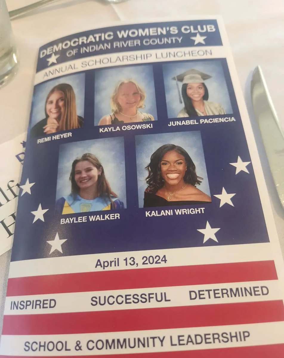 Congratulations to Kalani Wright, a Democratic Women's Club of Indian River County scholarship winner! This young lady is on fire, and this is only the beginning! Kudos! Kimberly Wright!👋 #MissionPossible