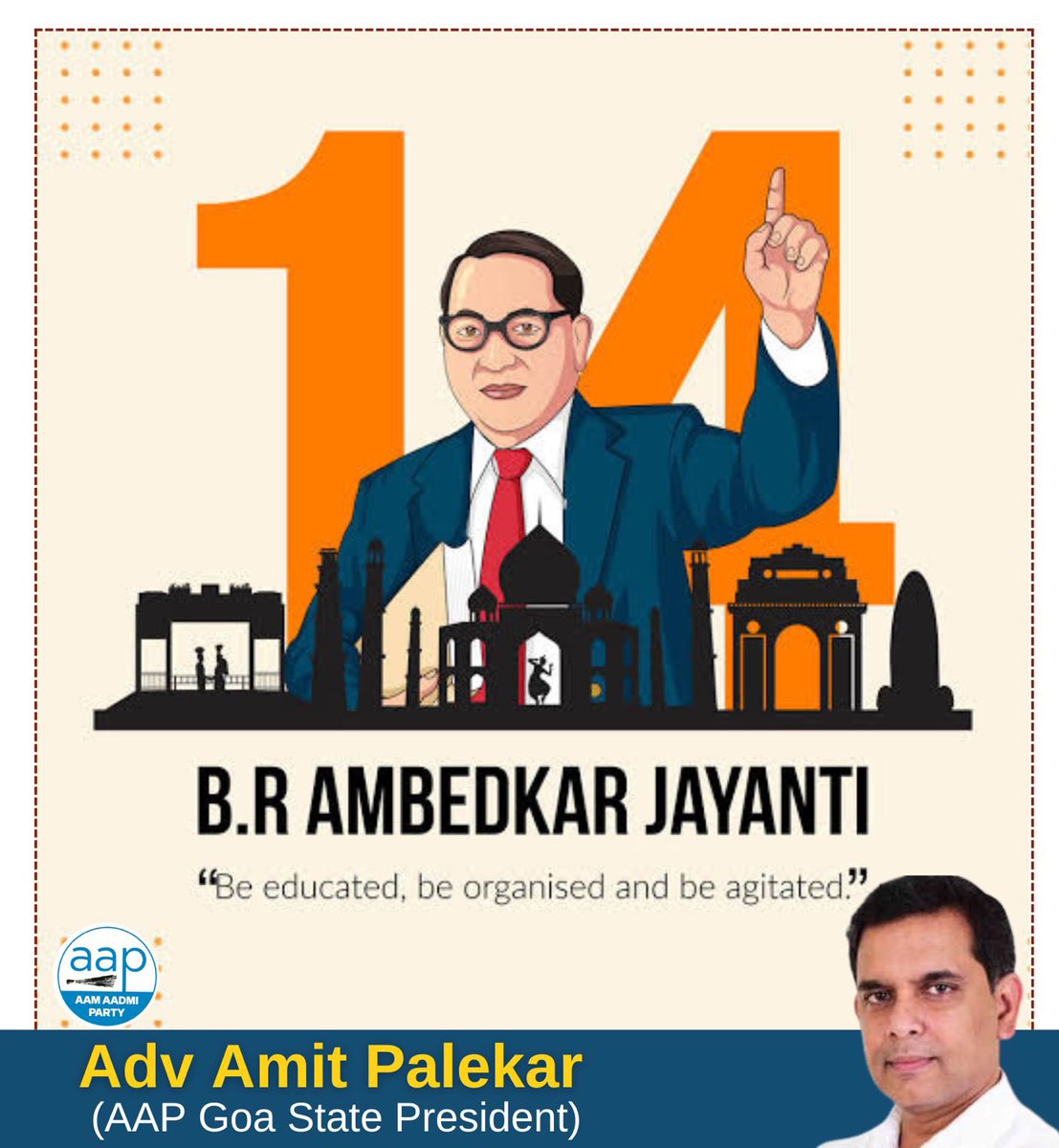 Hundreds of salutes to Baba Saheb Dr. Bhim Rao Ambedkar ji on his birth anniversary, who gave every Indian his rights through the Constitution. Today, on the occasion of Ambedkar Jayanti, we pledge that we will always fight to save the country's Constitution from dictatorship.…