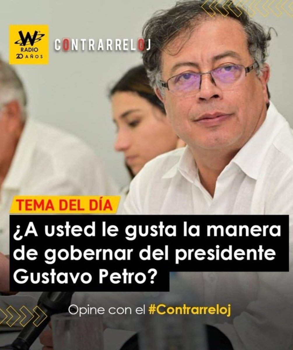 𝗪𝗜𝗟𝗦𝗢𝗡 𝗦𝗨𝗔𝗭𝗔 (@wilson_suaza_) on Twitter photo 🚨Vamos a apoyar esta encuesta.
¿ A usted le gusta la manera de Gobernar del Presidente <a href="/petrogustavo/">Gustavo Petro</a> ?
Sí= dale ❤️
No= dale RT 🔄
Sí/ No= 💬 🚨Vamos a apoyar esta encuesta.
¿ A usted le gusta la manera de Gobernar del Presidente <a href="/petrogustavo/">Gustavo Petro</a> ?
Sí= dale ❤️
No= dale RT 🔄
Sí/ No= 💬