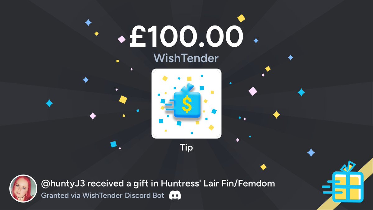 'Bunny' just bought a surprise gift off my wishlist worth £100.00 🌀⭐️🔷🔹 Check out my wishlist here: wishtender.com/huntyJ3 via WishTender