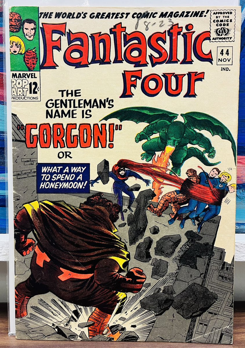 Happy Sunday! Fantastic Four #44. First appearance of Gorgon. @1JohnLivesay @Marvelman76 @OneBigMarvel @ClassicMarvel_ @Classiccomicpa1 @DaveTho55529017