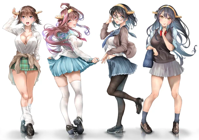 金剛四姉妹 #これを見た人はセーラー服をTLに放流しよう 
