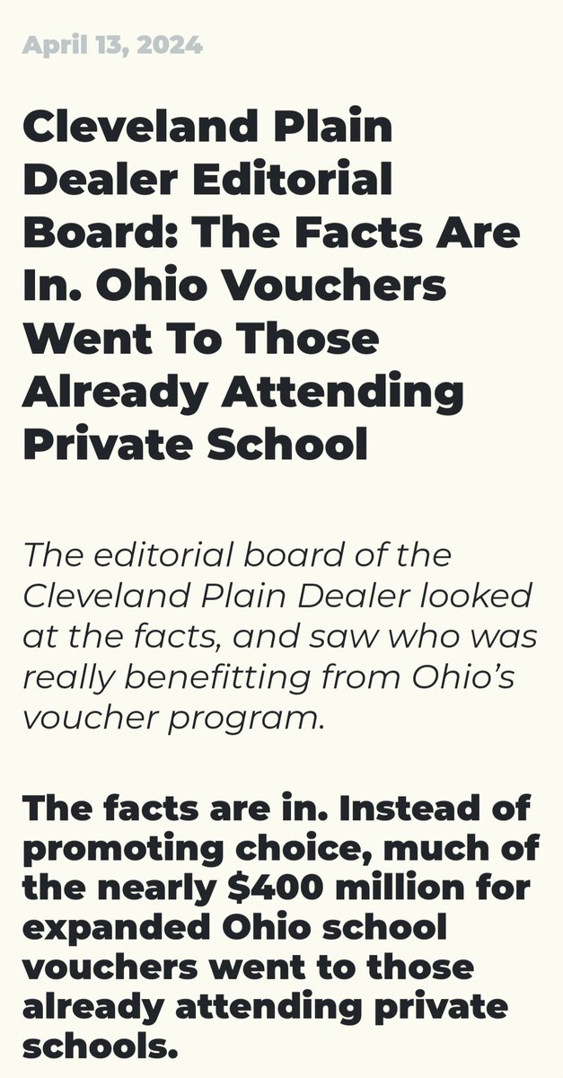 vouchershurtohio.com Join over 200 Public School Districts suing Ohio for Vouchers violating our Constitution using 1 Billion of our public tax dollars for Public Schools to pay for private school tuition. @VouchersHurtUs @lwvohio @DavidPepper @OhioPEP @OhioEA @joshcowenMSU