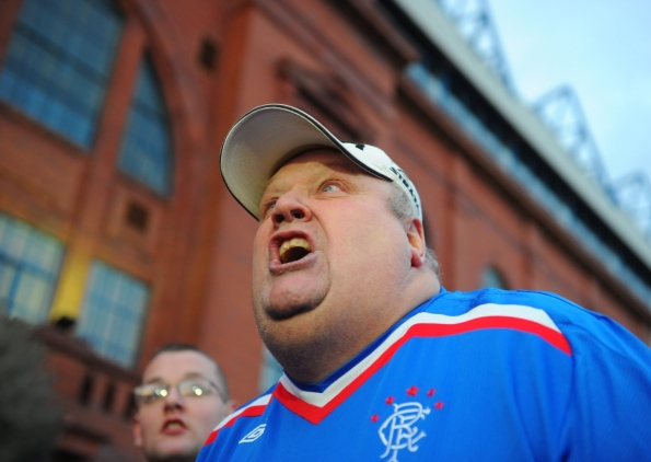 I'm not a big fan of football. It's not my thing but then I'm really glad that Rangers got fucked. Not every Rangers fan is a racist bigots but most racists are Rangers fans. Wallow in your shite you fucking hateful cunts