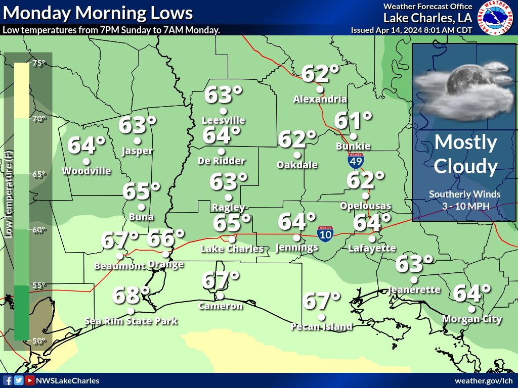 Good morning! Today is supposedly 'National Look Up At The Sky' day. If you do that, you will see more clouds in the sky. (Thanks to additional moisture brought in by southerly flow). If humidity is your thing you are in luck!😅 Anyway, hope you have a super Sunday! ~Chanelle