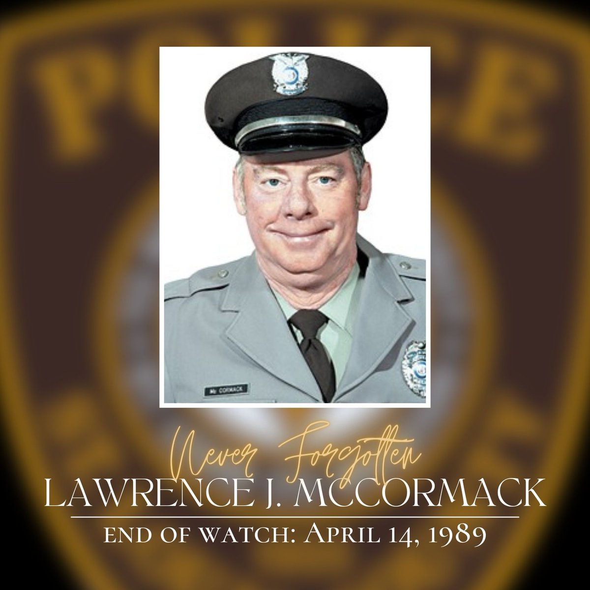 Never Forgotten. Today, we honor the memory of Det. Larry McCormack, who died in the line of duty on April 14, 1989. He will never be forgotten. stlouiscountypolice.com/who-we-are/nev…
