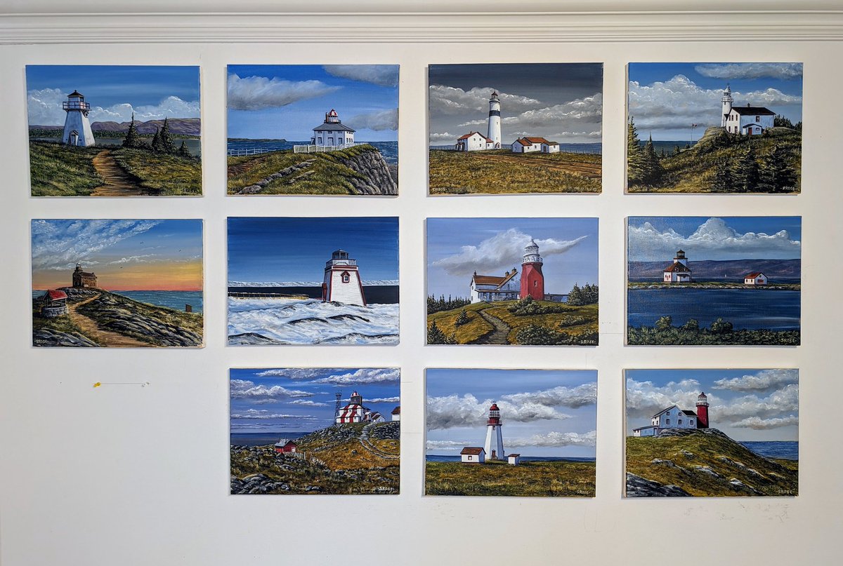 One more painting to go for an even dozen! Which Newfoundland and Labrador Lighthouse would you like me to paint? 🎨🖌️