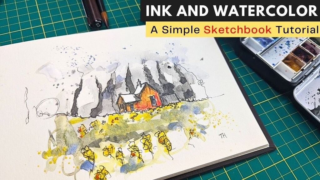 Here is my latest #urbansketch #arttutorial Watercolor and Ink Landscape Tutorial - Simple, Achievable Sketching youtube.com/watch?v=8FRYcM…  #lineandwash #dailysketch