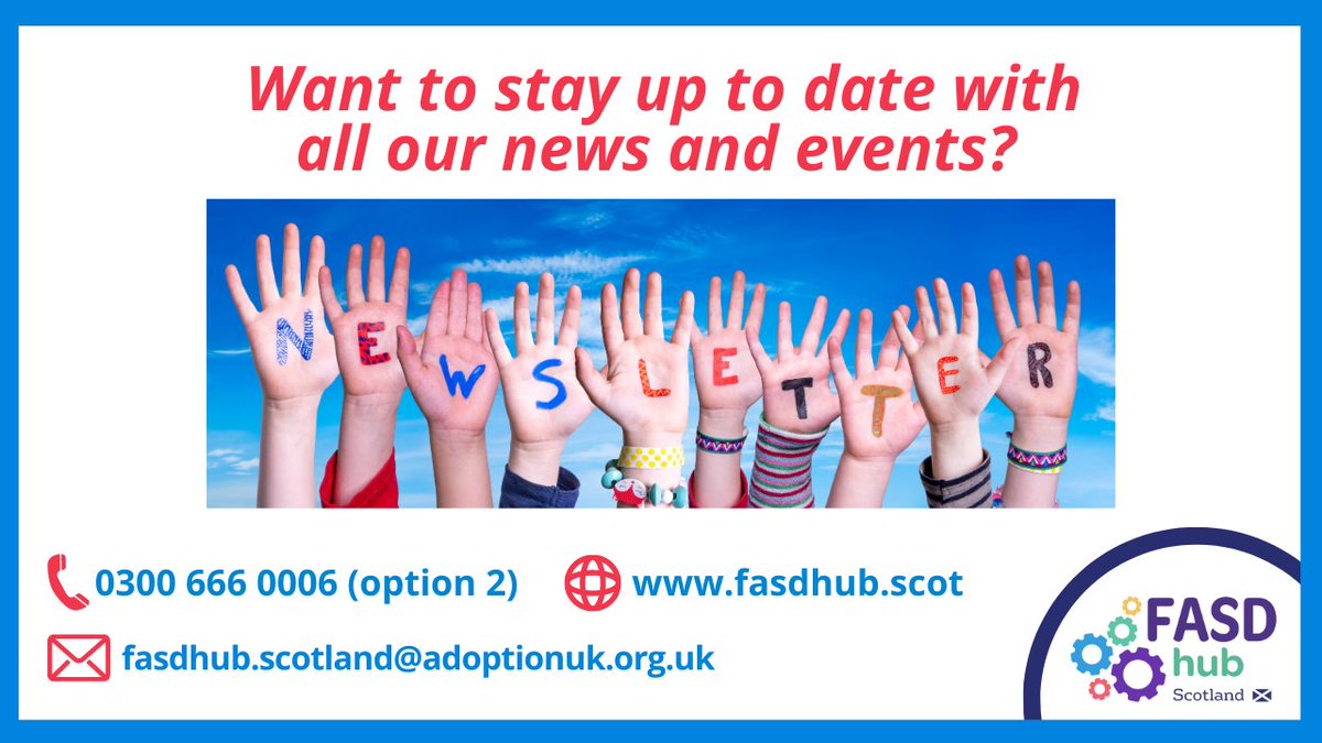 Want to stay up to date with all things related to #FASD, find out what our team's been up to and what exciting things are coming up? Signing up for our newsletter is super easy – just click the link below and fill in your details: ow.ly/4B0e50RakPk