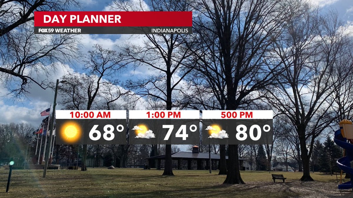 Sunny Sunday >> Dry and warmer weather on tap for today... (Potentially the warmest of the year to-date)! Find out when rainfall returns on our latest weather blog post! @FOX59 @theWXauthority #INwx #FOX59morning >> fox59.com/weather/sunny-…