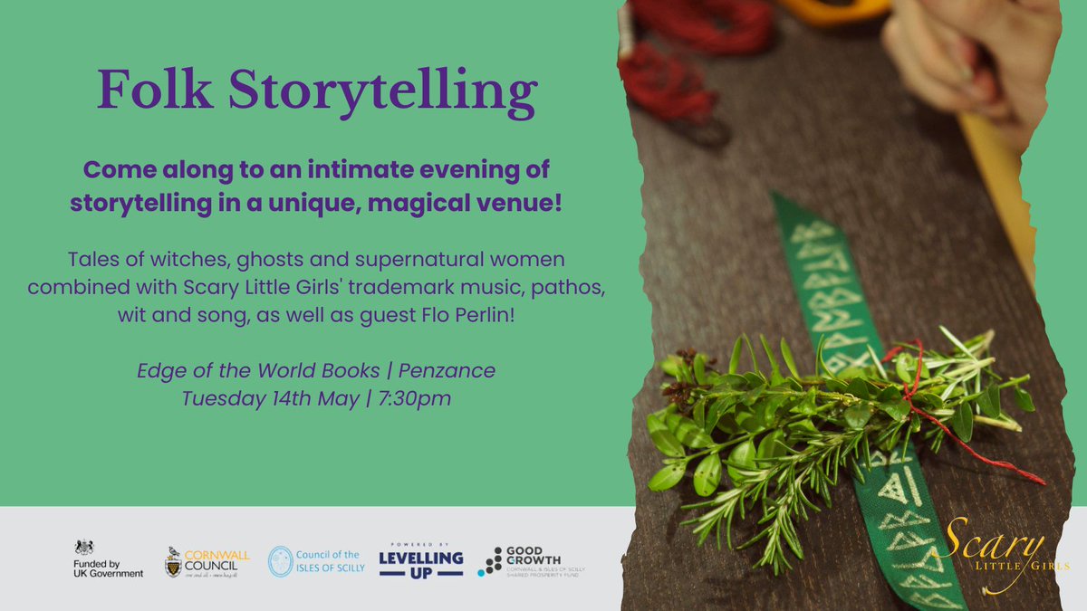 One month away! Come along to an intimate evening of storytelling in a unique, magical venue, featuring tales with themes of witches, ghosts and supernatural women! 🧙‍♀️ 📌 14th May, @Edgybooks #Penzance More info here ➡️ buff.ly/3TcEXei #Mayven