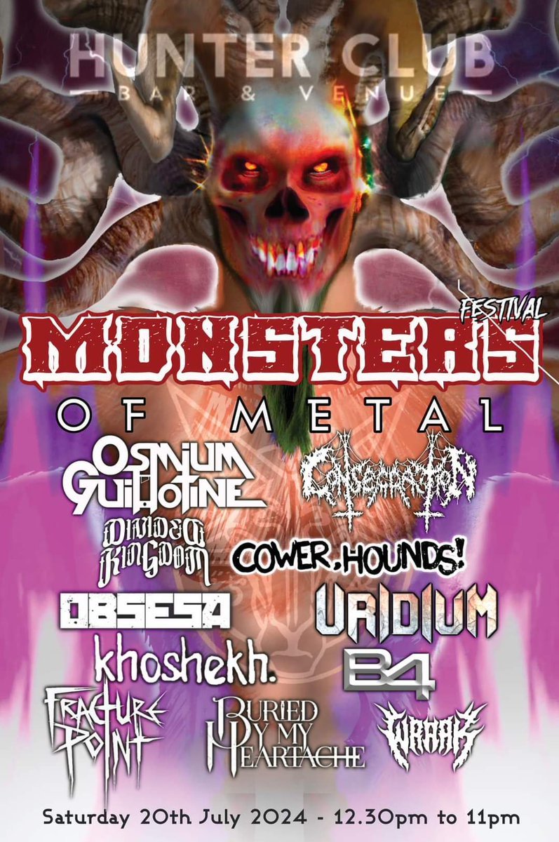 Saturday 20th July - Monsters of Metal Festival!

1 day - 11 bands - £13 = Bargain 🤌🔥

All links can be found here:
linktr.ee/BBMHTheBand

#BuriedByMyHeartache #metalcore #melodic #Metal #monstersofmetal #alldayer #festival #livemusic #supportyourlocalbands #burystedmunds