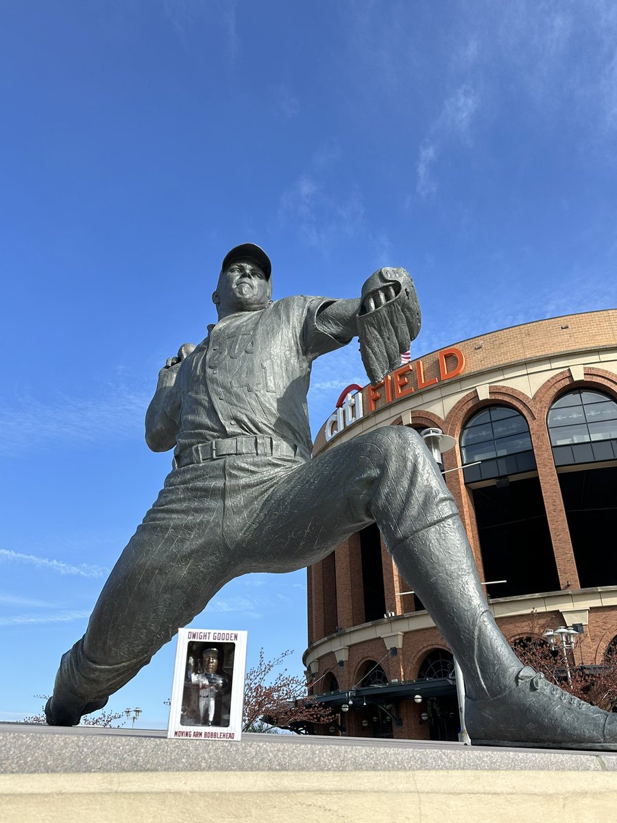 hothem's tweet photo. Beautiful day @CitiField to retire @DocGooden16 number atop the left-field stands where the K Corner stood at Shea Stadium. #LGM @SNYtv 12:30 p.m. ET @Mets vs. @Royals 1:40 p.m. ET first pitch #GKR @keithhernandez https://t.co/2DTrhRf91c