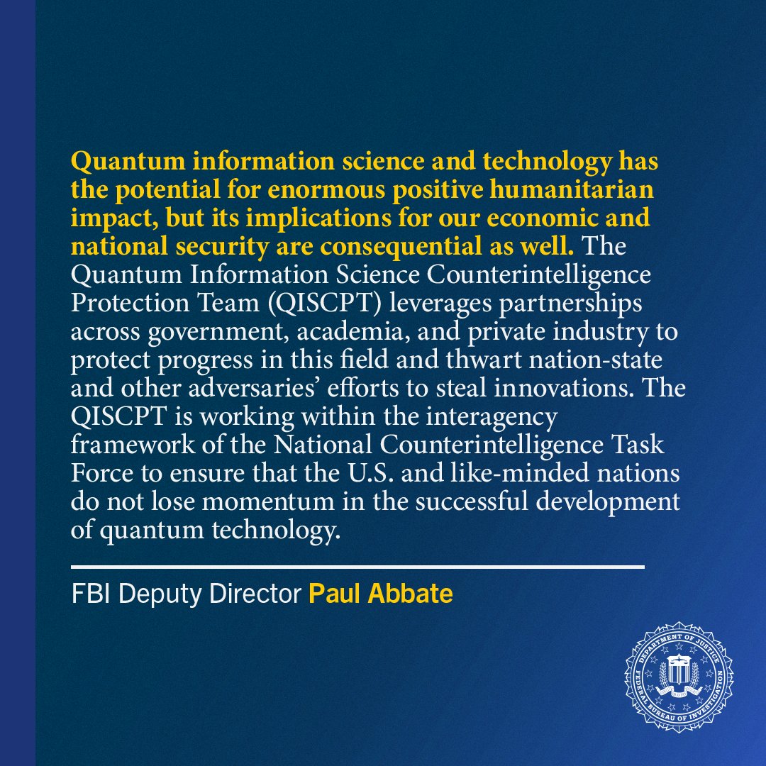 The FBI Celebrates World Quantum Day. Learn more: ow.ly/P3ir50RfjT6