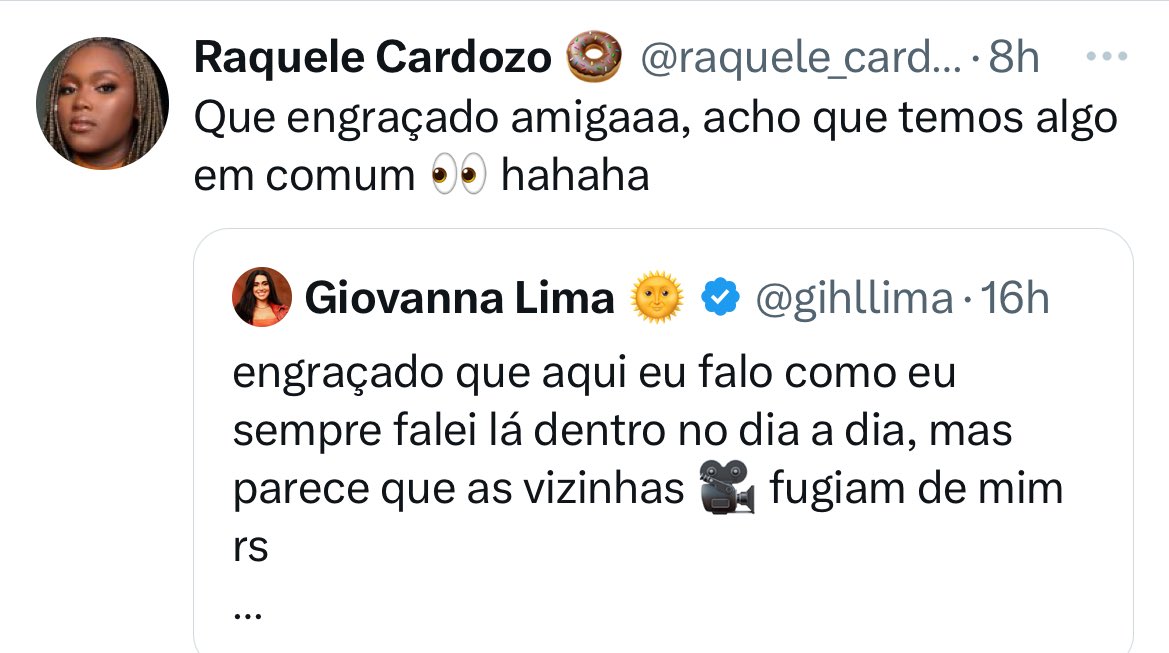 vaidesmaiar's tweet photo. Raquele e Giovanna afirmam que não foram plantas no BBB 24 https://t.co/mpSY5MJG9y
