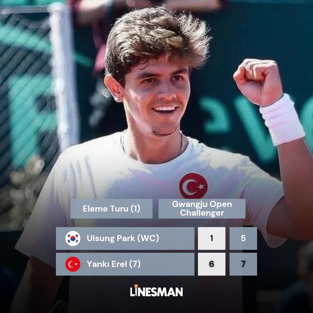 🎾 Milli raketimiz Yankı Erel (@yankierel_), Gwangju Open Challenger turnuvasının ilk eleme turunda Uisung Park'ı 6-1, 7-5 mağlup ederek ikinci eleme turuna yükseldi.

#TürkTenisi • #YankıErel