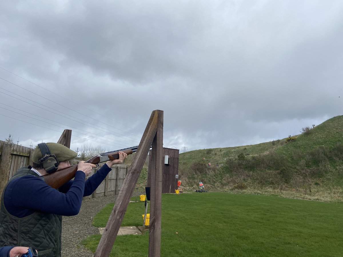 Great day at the @SSAFA charity clay match @BisleyShooting at braidwood in the Scottish boarders. The Redford Officers mess team shot…….valiantly!